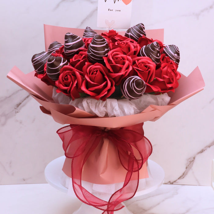 Chocolate Strawberry Flowers