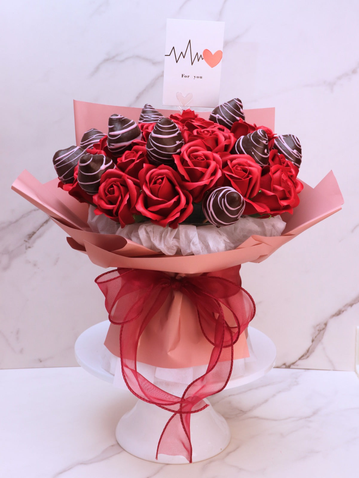 Chocolate Strawberry Flowers
