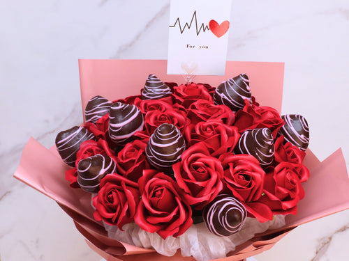 Chocolate Strawberry Flowers